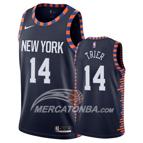 Maglia New York Knicks Allonzo Trier Citta 2019 Blu